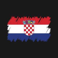 Kroatië vlag borstel vector. nationale vlag vector