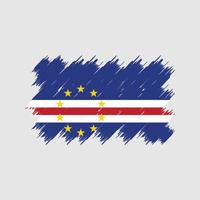 Kaapverdische vlagborstel. nationale vlag vector