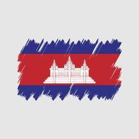 Cambodja vlag borstel vector. nationale vlag vector