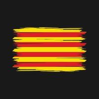 Catalonië vlag borstel. nationale vlag vector