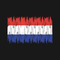 Nederlandse vlag penseelstreken. nationale vlag vector