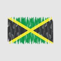 Jamaica vlag penseelstreken. nationale vlag vector