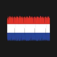 nederlandse vlag borstel. nationale vlag vector