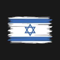 Israëlische vlag borstel. nationale vlag vector