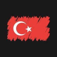 turkije vlag borstel vector. nationale vlag vector
