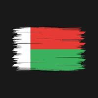 Madagaskar vlag borstel. nationale vlag vector