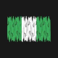 Nigeria vlag penseelstreken. nationale vlag vector