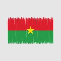 Burkina Faso vlagborstel. nationale vlag vector