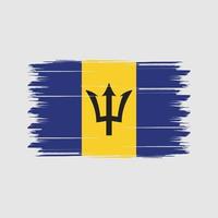 vlagborstel van barbados. nationale vlag vector