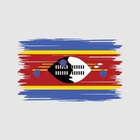 swaziland vlag borstel. nationale vlag vector