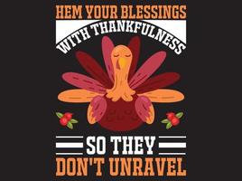 Thanksgiving t-shirt ontwerp vector bestand