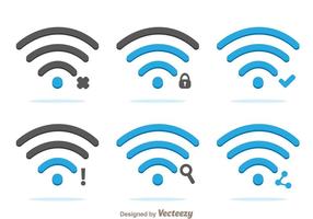 Wifi Flat Logo Vectoren