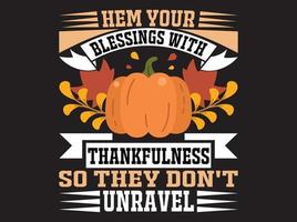 Thanksgiving t-shirt ontwerp vector bestand