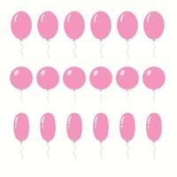 verjaardag, het is een meisje, ballon, meisje, viering, feest, gender party, ballonnen, roze, harten, liefde, illustratie, vector, valentijn, vakantie, dag, lucht, kaart, versiering, pret, kleurrijk, ontwerp, ballon vector