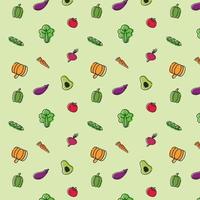 grappig patroon met gezonde groenten vector