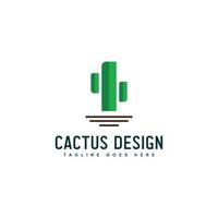 creatieve minimalistische cactus logo vector