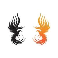 feniks vogel symbool en logo ontwerp vectorillustratie vector