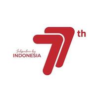 77 jaar onafhankelijkheidsdag van Indonesië logo vector