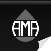 ama creative initials letter logo design met vector graphic