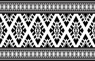 geometrisch ontwerp patroon stof etnische oosterse traditionele abstracte zwart-wit. voor borduurstijl, gordijn, achtergrond vector