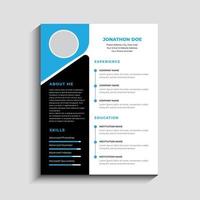 zakelijk cv cv-sjabloonontwerp vector