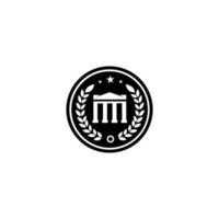 rechtvaardigheid wet logo ontwerpsjabloon. advocaat logo, eenvoudig logo, logo voor bedrijven. vector