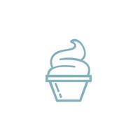 muffin cupcake pictogram op witte achtergrond. vector