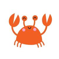 schattige rode krab. vector kinderachtige illustratie