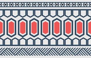 geometrische Oosterse tribal etnische patroon traditionele achtergrondontwerp voor tapijt, behang, kleding, verpakking, batik, stof, vector illustratie borduurstijl.