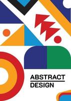 moderne abstracte omslagen set, minimaal omslagontwerp. kleurrijke geometrische achtergrond, vectorillustratie. vector