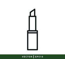 lippenstift pictogram vector logo ontwerpsjabloon