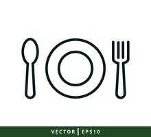 restaurant pictogram vector logo ontwerpsjabloon