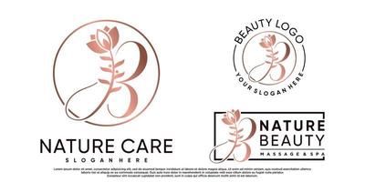 set van natuurlijke schoonheid logo-ontwerp voor schoonheidssalon met creatieve, moderne concept premium vector