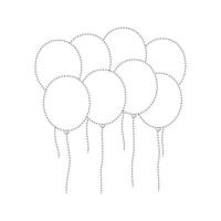 werkblad ballon traceren voor kinderen vector