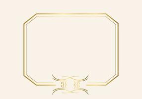 gouden dubbel frame vintage stijl ontwerp vector