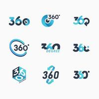 set van 360 graden logo vector