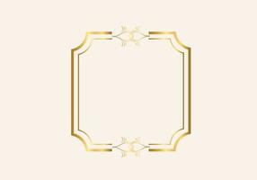 gouden dubbel frame vintage stijl ontwerp vector