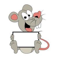 schattige rat dierlijke cartoon afbeelding vector