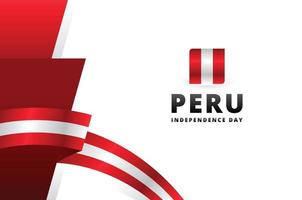 Peru onafhankelijkheidsdag ontwerp achtergrond voor internationaal moment vector