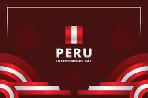 Peru onafhankelijkheidsdag ontwerp achtergrond voor internationaal moment vector