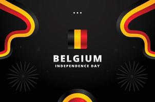 belgische onafhankelijkheidsdag ontwerpachtergrond voor internationaal moment vector