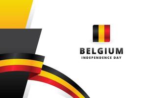belgische onafhankelijkheidsdag ontwerpachtergrond voor internationaal moment vector