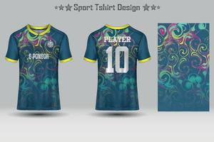 abstract voetbaltrui geometrisch patroon mockup sjabloon sport t-shirt design vector