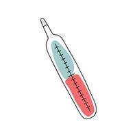 thermometer in doodle-stijl vector
