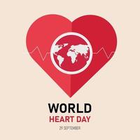 wereld hart dag vector