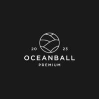 ontwerpsjabloon voor oceaanbal-logo vector