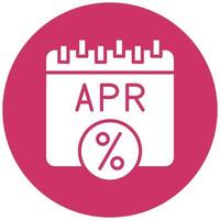 pictogramstijl jaarlijks percentage vector