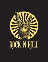 geel zwart modern eenvoudig rock and roll illustratie design.eps vector