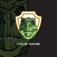 geïllustreerd eenvoudig schildpadgezicht gaming logo.eps vector