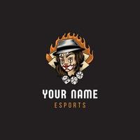 geïllustreerd joker esports team gaming logo.eps vector